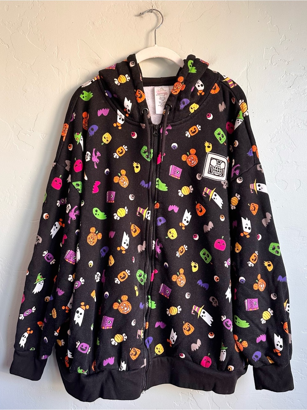 Disney Parks Halloween Mickey Jack-O-Lantern Treats Ghost Hoodie Sweatshirt 2X